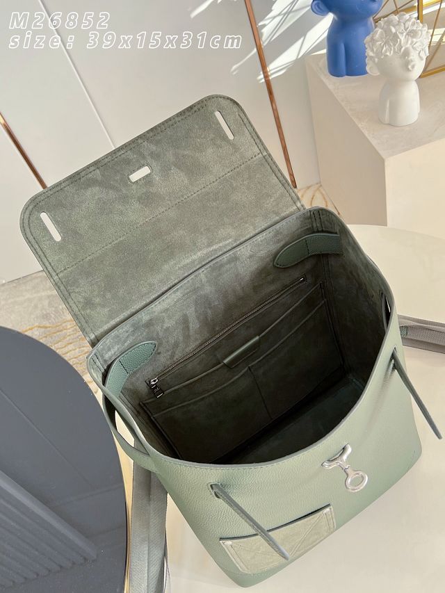 Louis vuitton original calfskin steamer backpack M26852 green