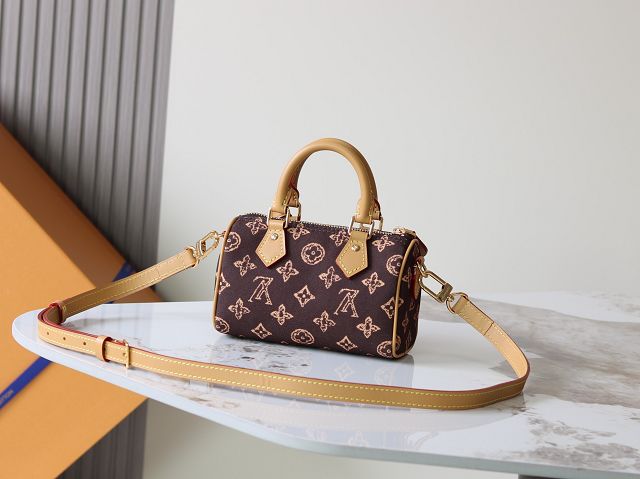 Louis vuitton original monogram canvas nano speedy M27610 brown
