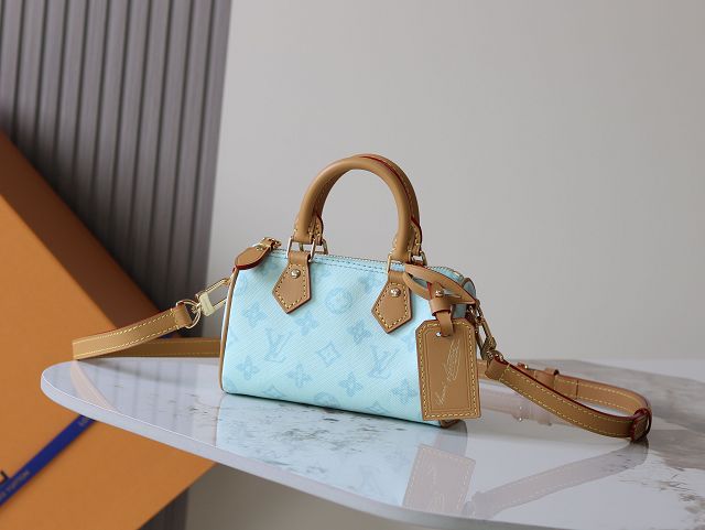 Louis vuitton original monogram canvas nano speedy M28323 blue