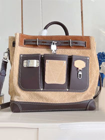 Louis vuitton original suede steamer 40 handbag M26019 tan