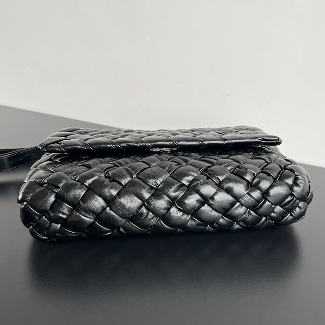 BV original rumple calfskin shoulder bag 776519 black