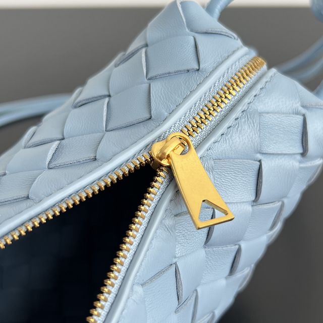 BV original lambskin mini loop camera bag 723547 light blue