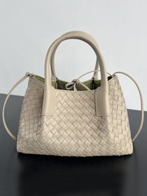 BV original calfskin small pinacoteca tote bag 819004 light taupe