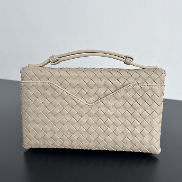 BV original lambskin knot lock bag 817191 light taupe