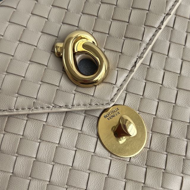 BV original lambskin knot lock bag 817191 light taupe