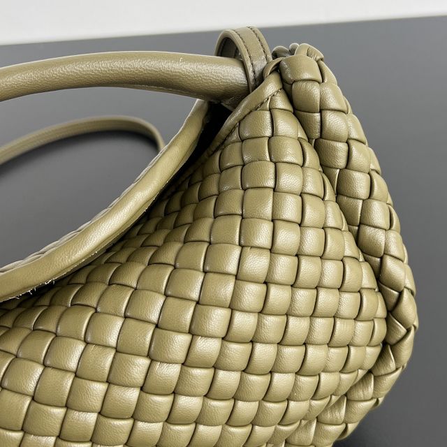 BV original lambskin small cobble top handle bag 805739 algae