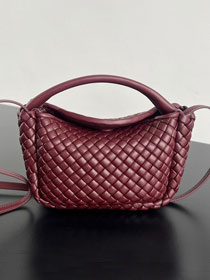 BV original lambskin small cobble top handle bag 805739 barolo