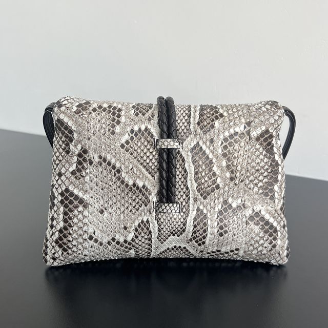 BV original python leather small liberta bag 806030 grey