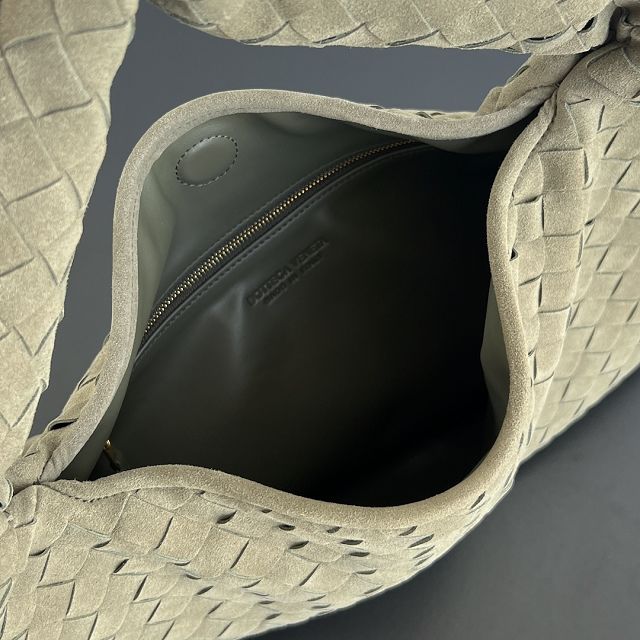 BV original suede calfskin medium hop bag 796262 cypress