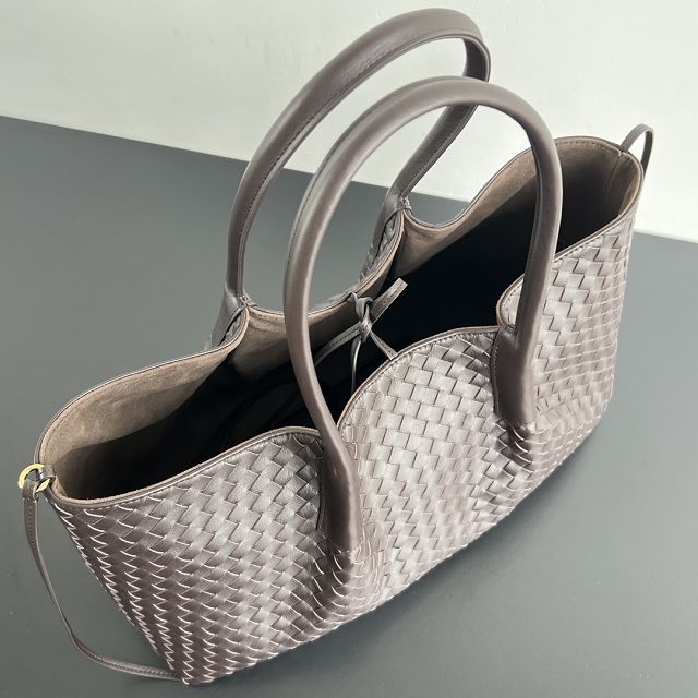 BV original calfskin large pinacoteca tote bag 817166 fondant