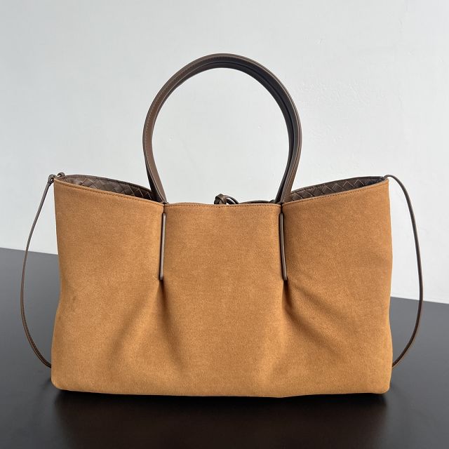 BV original calfskin large pinacoteca tote bag 817166 nocciola