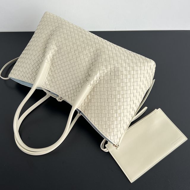 BV original calfskin large pinacoteca tote bag 817166 sea salt