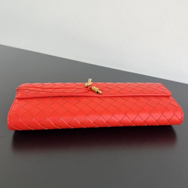 BV original lambskin andiamo long clutch 741511 cherry tomato