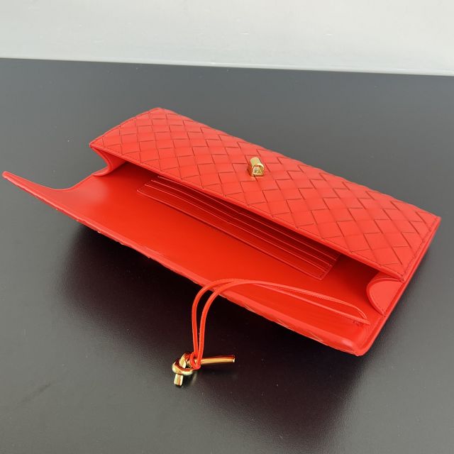 BV original lambskin andiamo long clutch 741511 cherry tomato