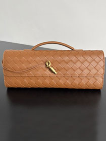 BV original lambskin andiamo long clutch 741511 brown