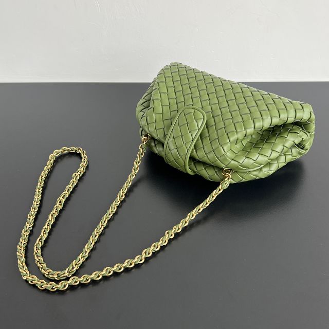 BV original lambskin small lauren 1980 clutch 804038 matcha