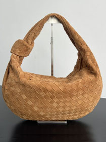 BV original suede large jodie hobo bag 600261 amber