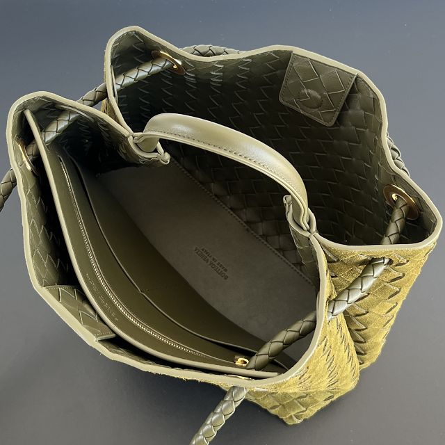 BV original suede small andiamo 743568 olive