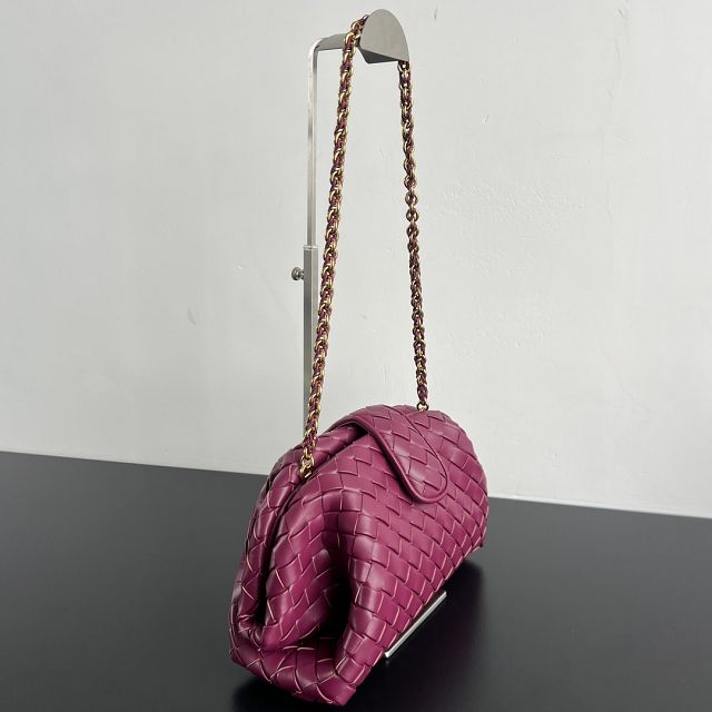 BV original lambskin medium lauren 1980 clutch 785807 cinnabar