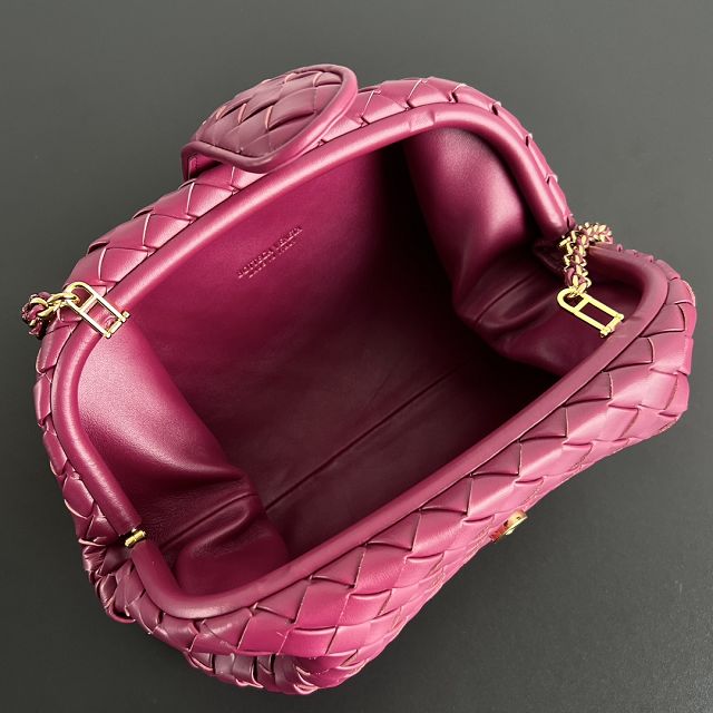 BV original lambskin medium lauren 1980 clutch 785807 cinnabar