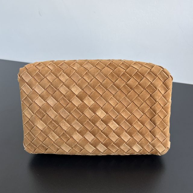 BV original suede medium parachute shoulder bag 835921 amber