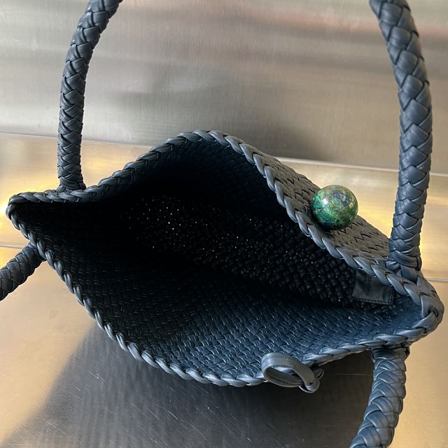 BV original calfskin medium tosca shoulder bag 716974 deep blue