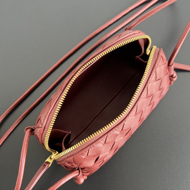 BV original lambskin concert pouch 794258 sapele