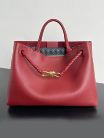 BV original calfskin medium andiamo bag 810214 red