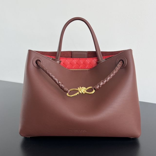 BV original calfskin medium andiamo bag 810214 sapele