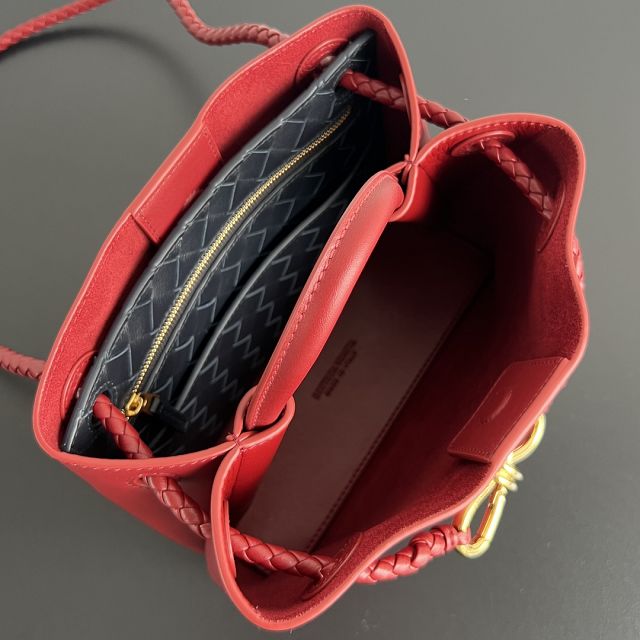 BV original calfskin small andiamo bag 810213 red