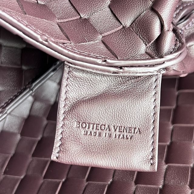 BV original lambskin medium campana bag 844249 dark barolo