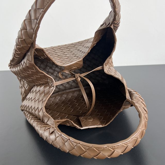 BV original lambskin medium campana bag 844249 nocciola