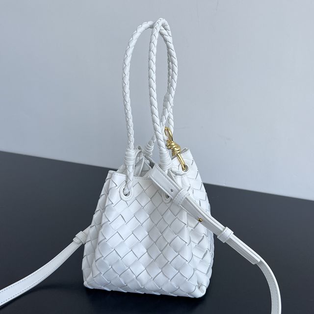 BV original lambskin small campana bag 796569 white
