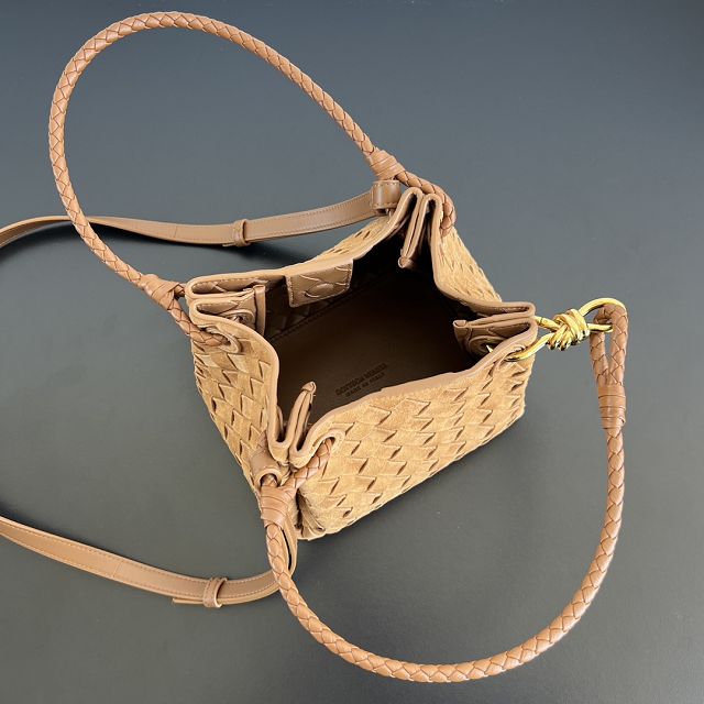 BV original suede small campana bag 796569 amber