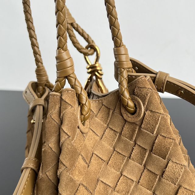 BV original suede small campana bag 796569 mustard