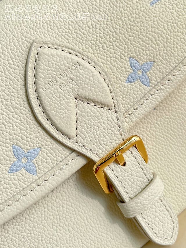 Louis vuitton original calfskin diane satchel M28054 milky&blue