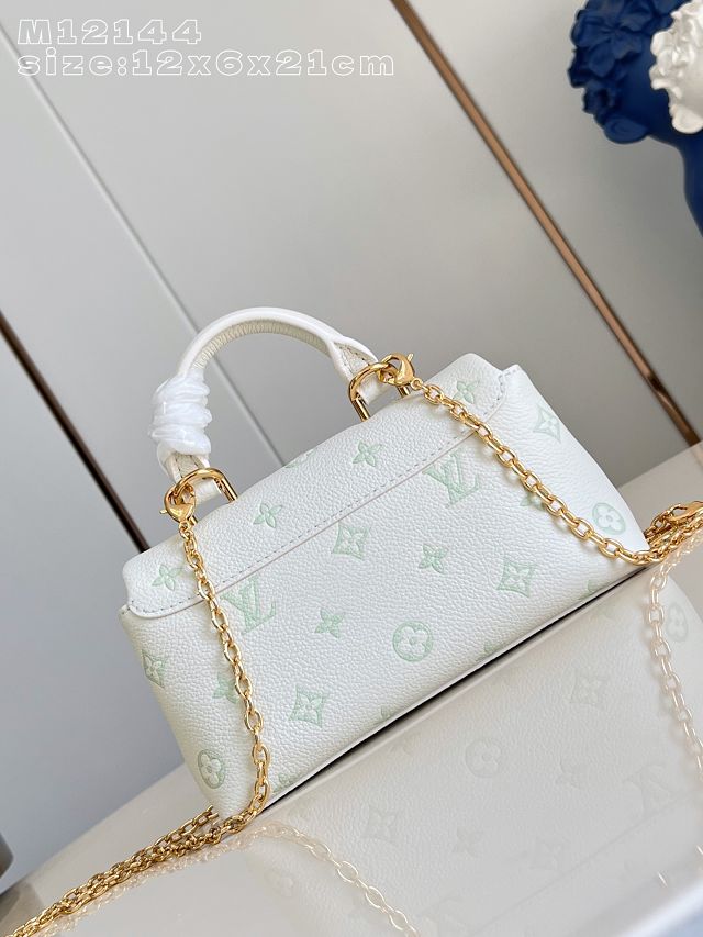 Louis vuitton original calfskin nano madeleine bag M27698 milky&green