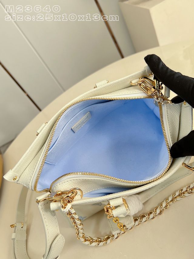 Louis vuitton original calfskin onthego east west M23640 milky&blue