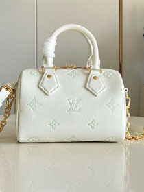 Louis vuitton original calfskin speedy 20 M27572 milky&green