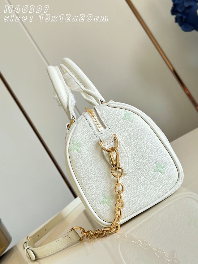 Louis vuitton original calfskin speedy 20 M27572 milky&green