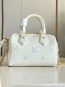 Louis vuitton original calfskin speedy 20 M28314 milky&blue
