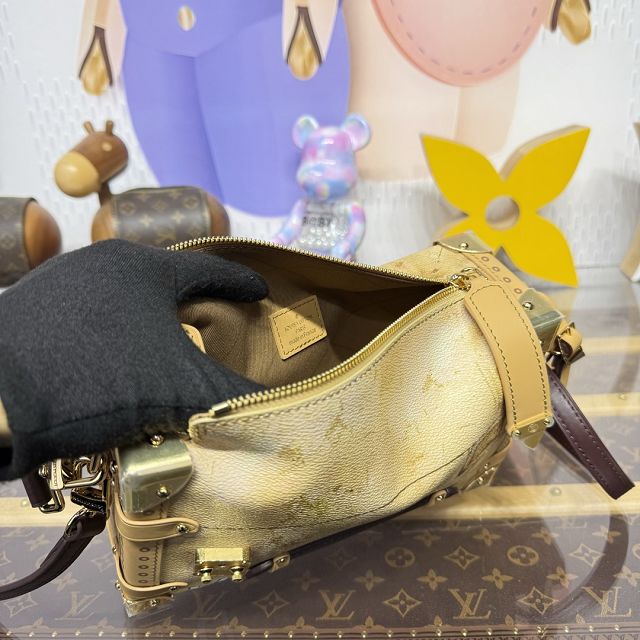 Louis vuitton original canvas side trunk MM M12480 beige