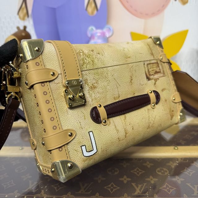 Louis vuitton original canvas side trunk MM M12480 beige