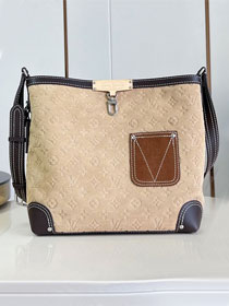 Louis vuitton original monogram suede metis bag M26126 beige