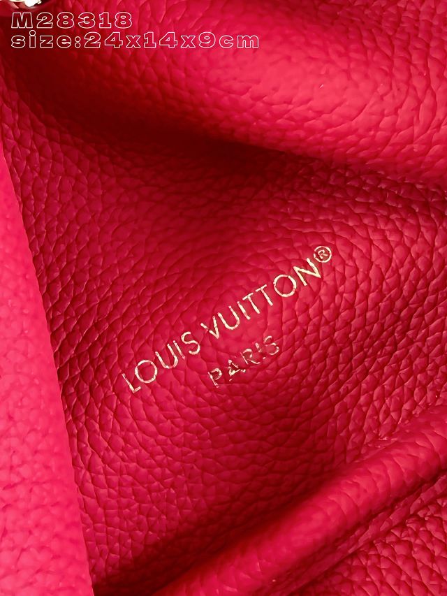 Louis vuitton original calfskin&canvas neverfull Inside out BB M28318 red