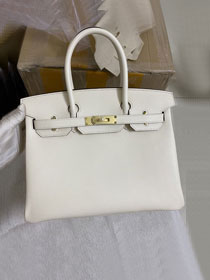 Hermes original epsom leather birkin 25 bag H25-3 nata