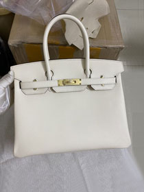 Hermes original epsom leather birkin 30 bag H30-3 nata