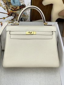 Hermes original togo leather kelly 32 bag K32-1 nata