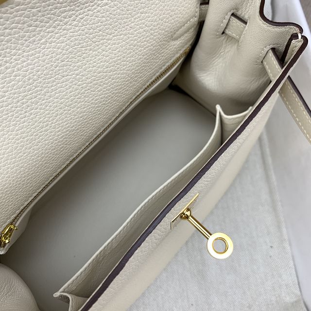 Hermes original togo leather kelly 28 bag K28 nata