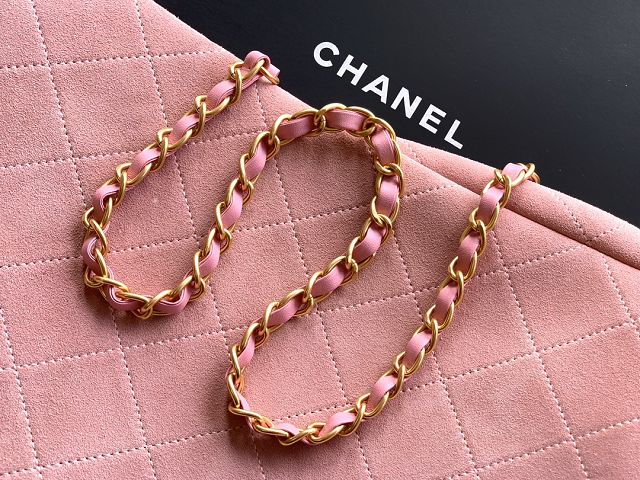 CC original suede calfskin medium handbag AS5896 pink